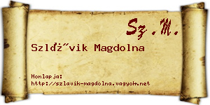 Szlávik Magdolna névjegykártya